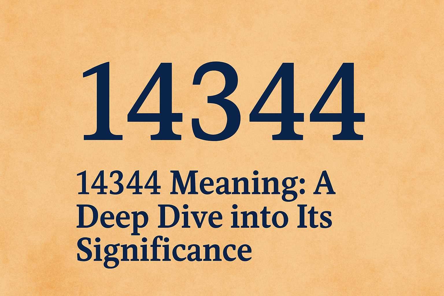 14344 Meaning