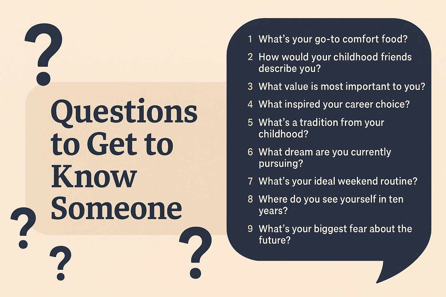 Questions to Get to Know Someone