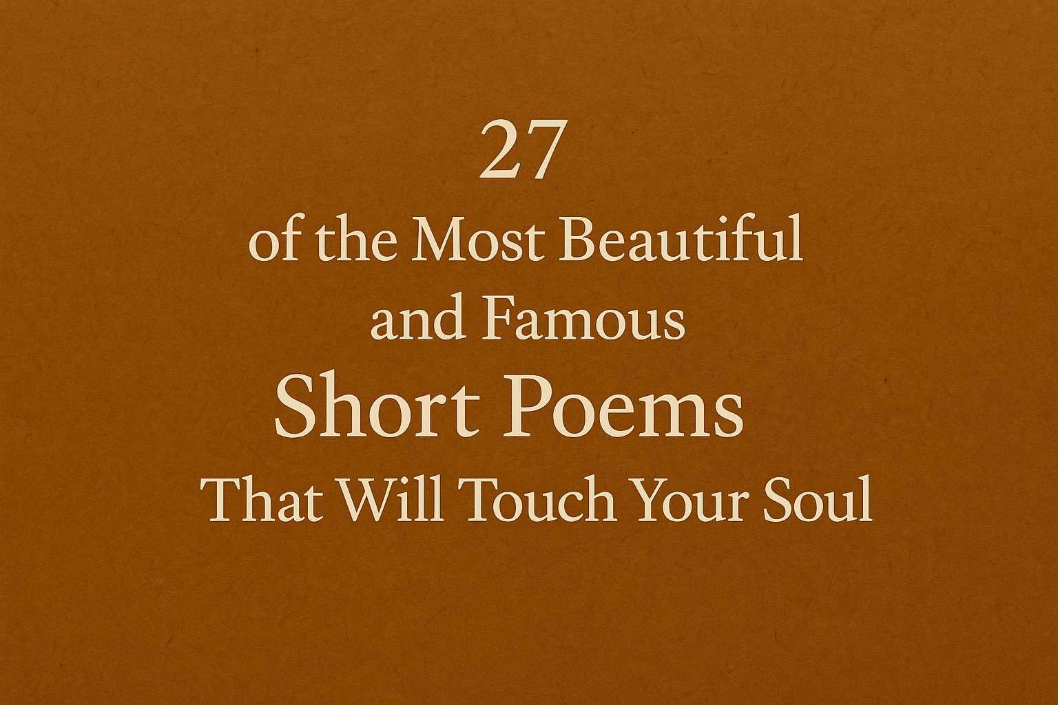Short Poems